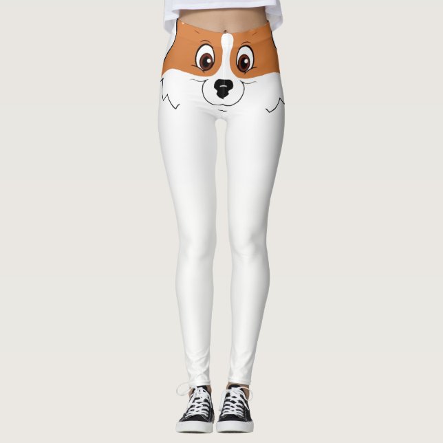 Legging Corgi de sorriso (Frente)