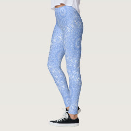 Legging Cornflower Blue Symmetry Mandala