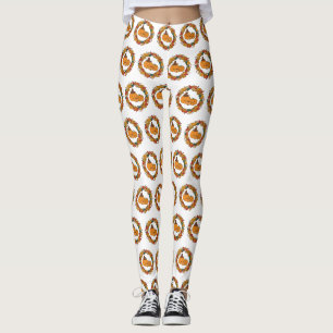 Legging Coroa de Família de Abóbora de Outono
