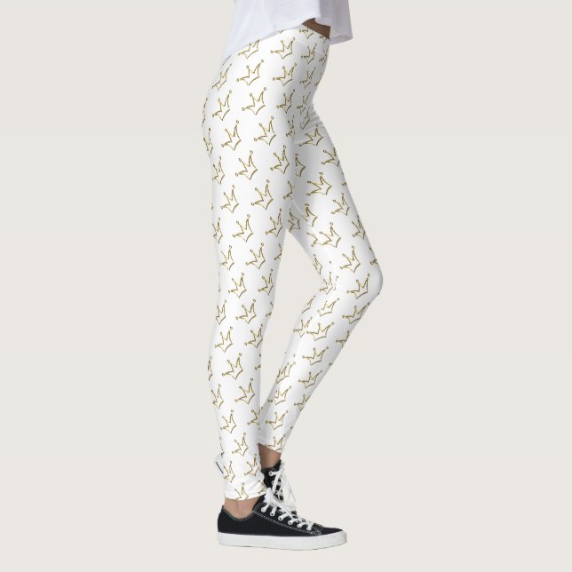 Legging Coroa Dourada Engraçada - luxuosa real 1 (Direita)