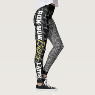 Legging Corra Agora Cerveja Mais Tarde