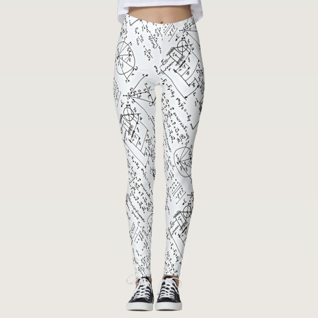 Legging Corredor da ioga das mulheres Geeky da matemática (Frente)