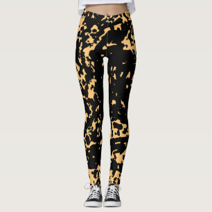 Legging Corte de textura em mármore