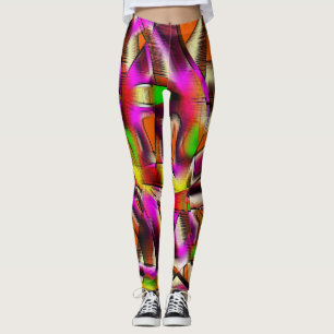 Legging Cortes cor-de-rosa torcidos e arranhões entalhado