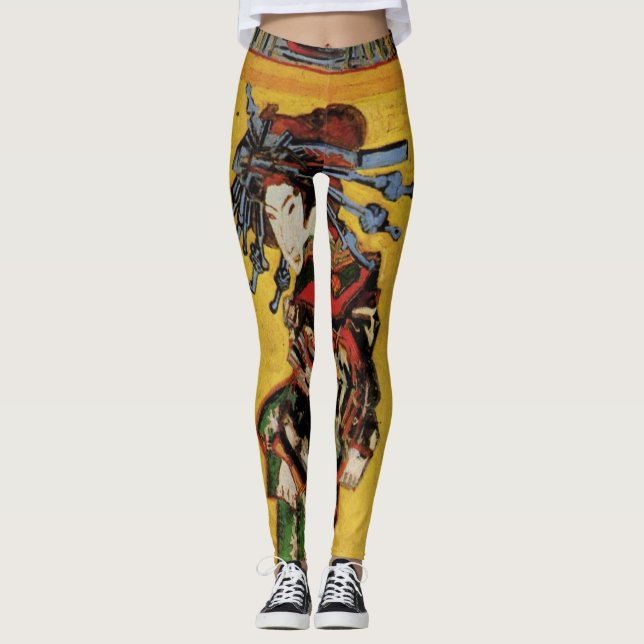 Legging Cortesã Japonesa Oiran por Vincent van Gogh (Frente)