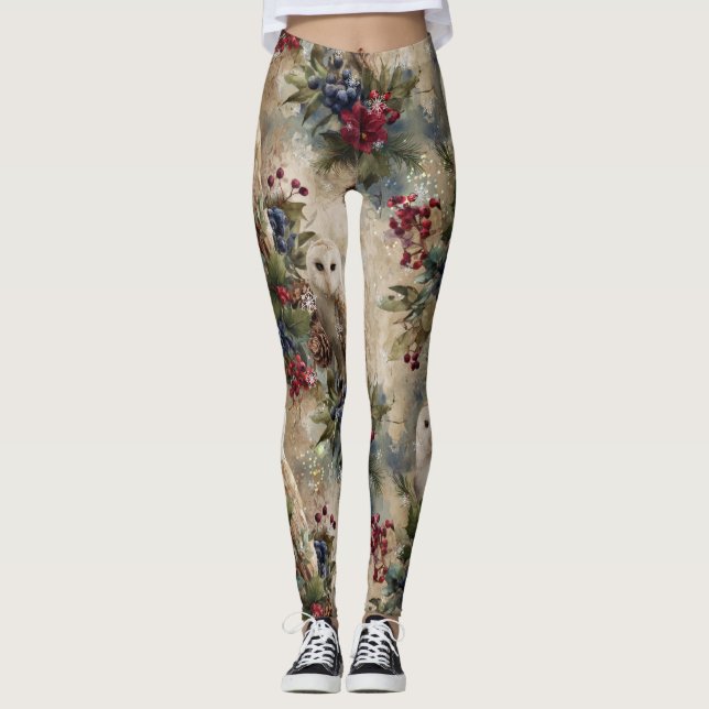 Legging Coruja Floral Enfeitiçante (Frente)