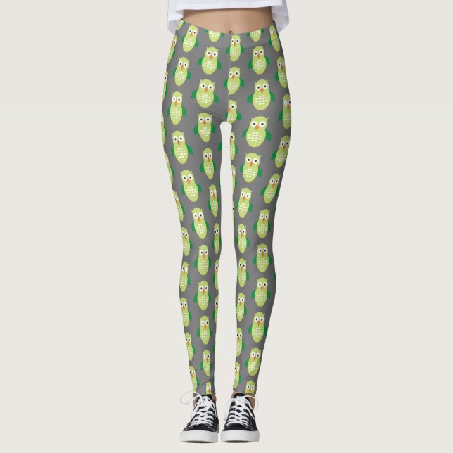 Legging Coruja Verde e Verde (Frente)