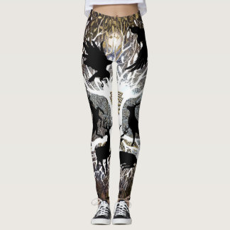 Legging Corvos de caneleiras de Odin