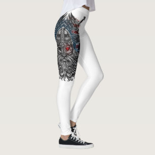 Legging Corvos de Odin e espadas Mitologia Viking EUA band