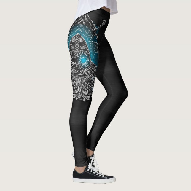 Legging Corvos de Odin Mitologia Viking Valhalla espera (Direita)