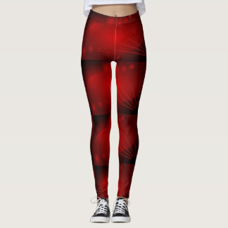Legging Cósmico Preto e Vermelho