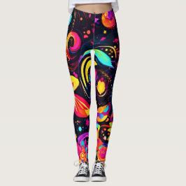 Legging Cosmos Florais Psicodélicos