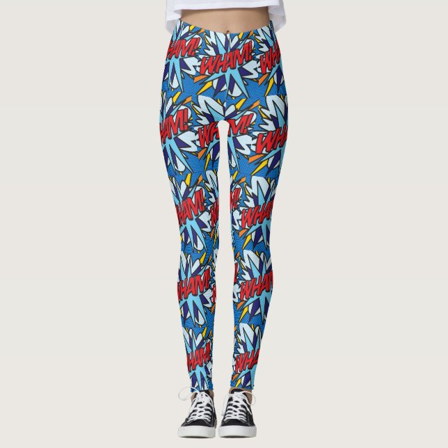 Legging Cosplay Comic Book Pop Art WHAM! (Frente)