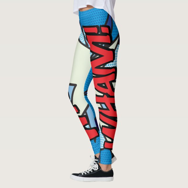 Legging Cosplay Quadrinhos Pop Art WHAM (Esquerda)