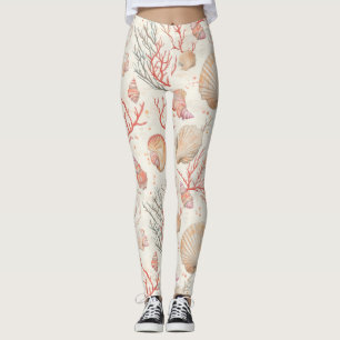 Legging Costeira russa - Conchas, Starfish, Recife (16)