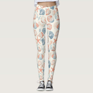 Legging Costeira russa - Conchas, Starfish, Recife (23)