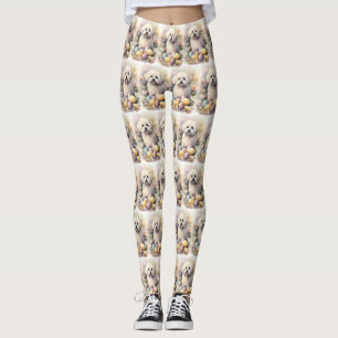 Legging Coton De Tulear com Ovos da Páscoa