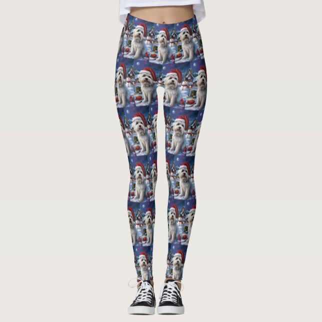 Legging Coton De Tulear Terra de Encantamento de Natal Ale (Frente)