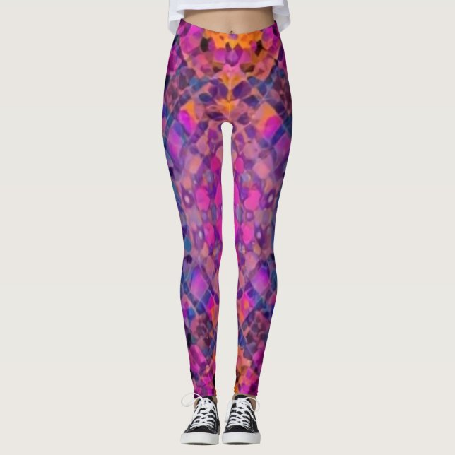 Legging cotovelo-caleidoscópio (Frente)