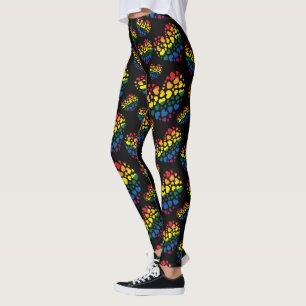 Legging Cotovelo Corações Pernas
