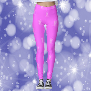 Legging Cowboy Boots Stars Pink Padrão