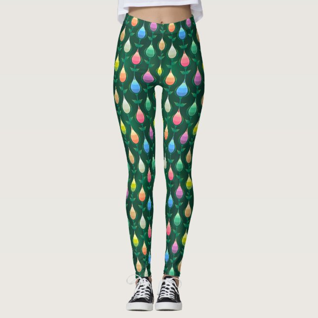 Legging coxas de tulipas de jardim (Frente)
