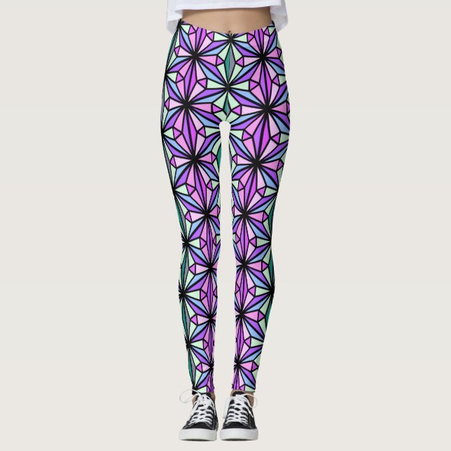 Legging coxas de vidro manchadas (Frente)