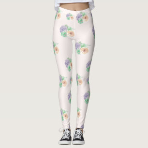 Legging Coxas roxas, cor-de-água, cor-de-rosa