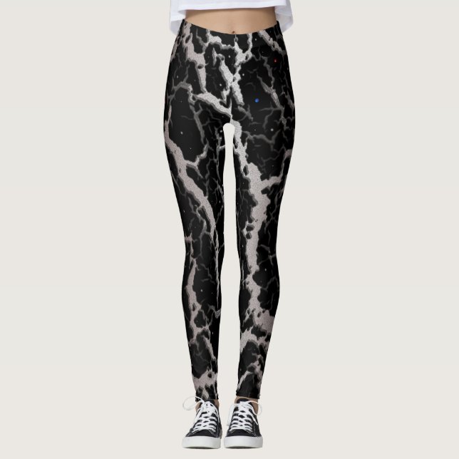 Legging Cracked Space Lava - White/Brown (Frente)