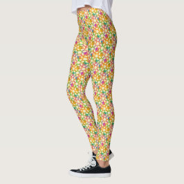 Legging Crafted Floral Chainmail in Cream
