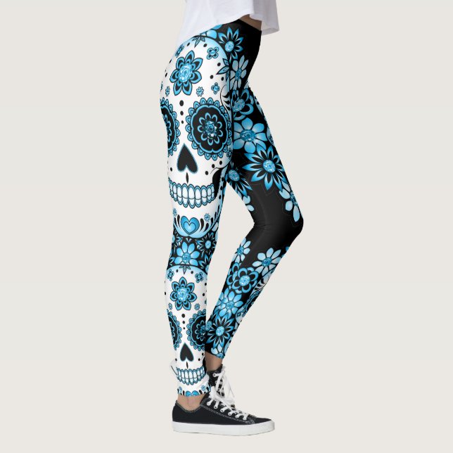 Legging Crânio Azul (Direita)