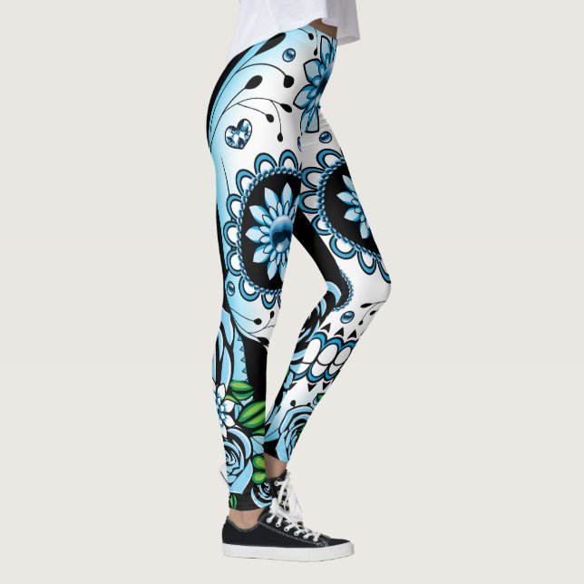 Legging Crânio Azul (Direita)