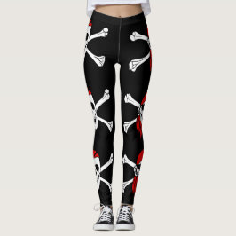 Legging Crânio e Crossbones do pirata