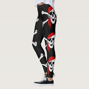 Legging Crânio e Crossbones do pirata