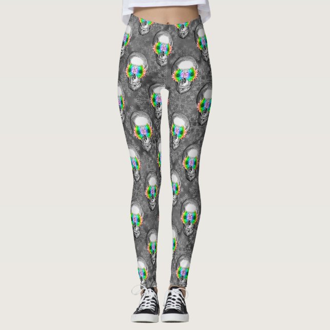 LEGGING CRÂNIO FLORAL (Frente)