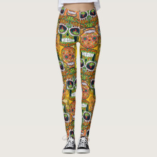 Legging Crânios De Açúcar