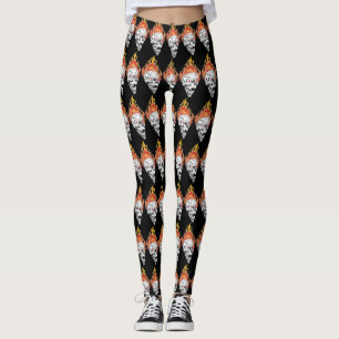 Legging Crânios flamejantes