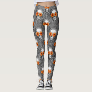 Legging Cránios Laranja e Série Girassol Design 9