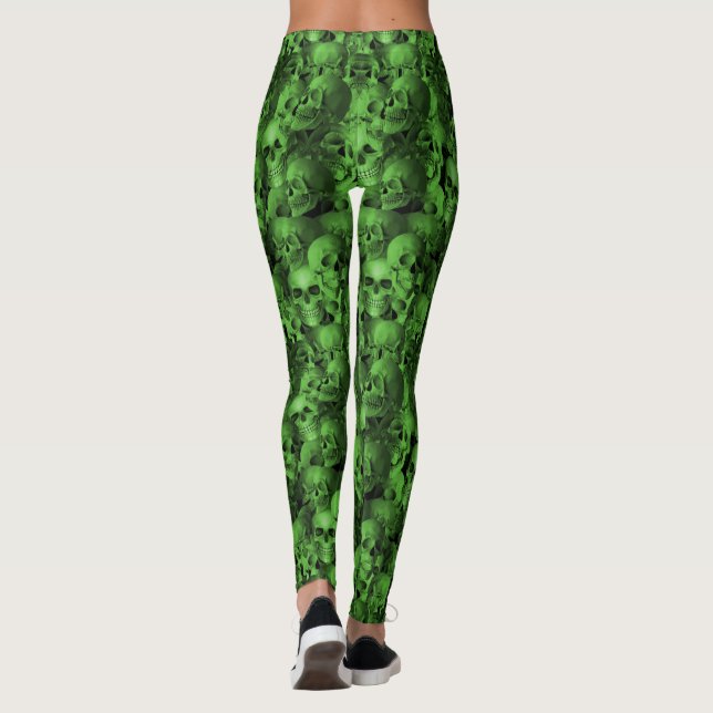Legging Crânios verdes & pretos (Verso)