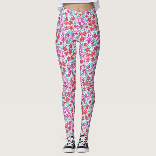 Legging Cravos vermelhos (Frente)
