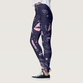 Legging Create Your Own Mauve Pagan Symbols Purple