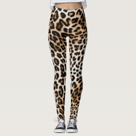 Legging Creme Black Leopardo Print