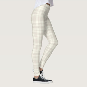 Legging Creme da xadrez de Tartan & no. 66 do bege