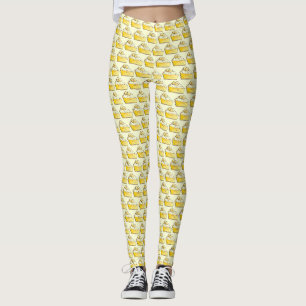 Legging Creme de Banana Amarelo Pie Fatia Foodie Dessert