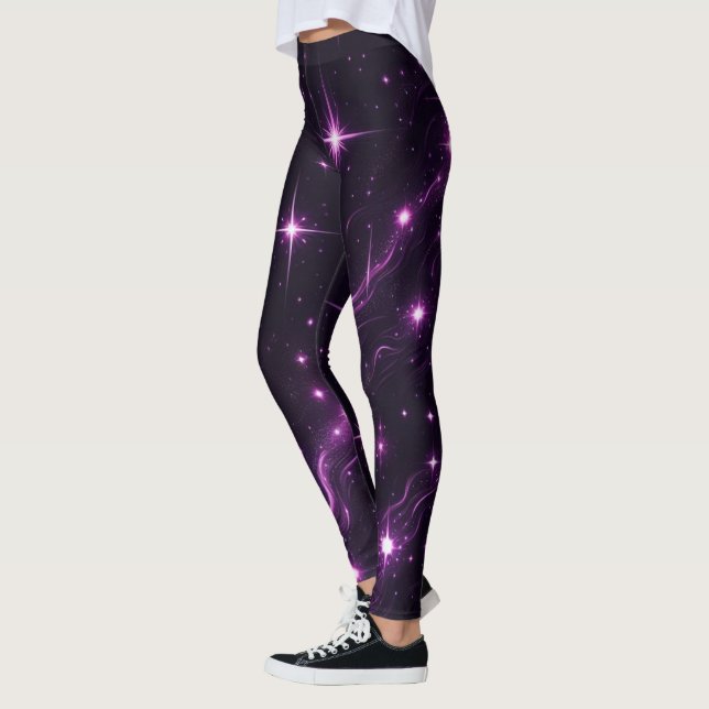 Legging Crepúsculo Roxo Cósmico (Esquerda)