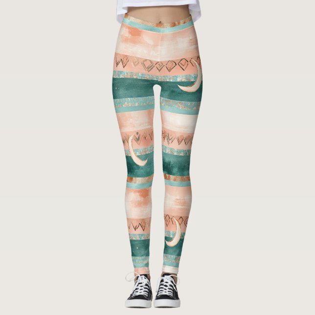 Legging Crescente Lua em Tons Terrosos para Entusiastas Lu (Frente)