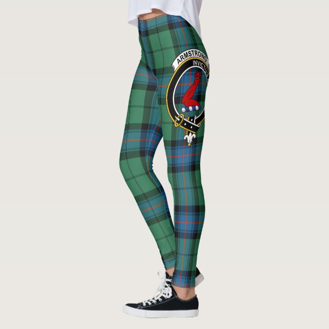 Legging Crest Tartan Antigo do Clã Armstrong Scotstee Mulh (Esquerda)