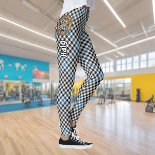 Legging Crestão do Clã Haig sobre Xadrez Tartan