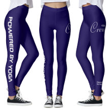 Crew de Yoga de Impressão Personalizada Azul Escur