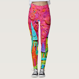 Legging Criação Colorida de Clay Inovadora